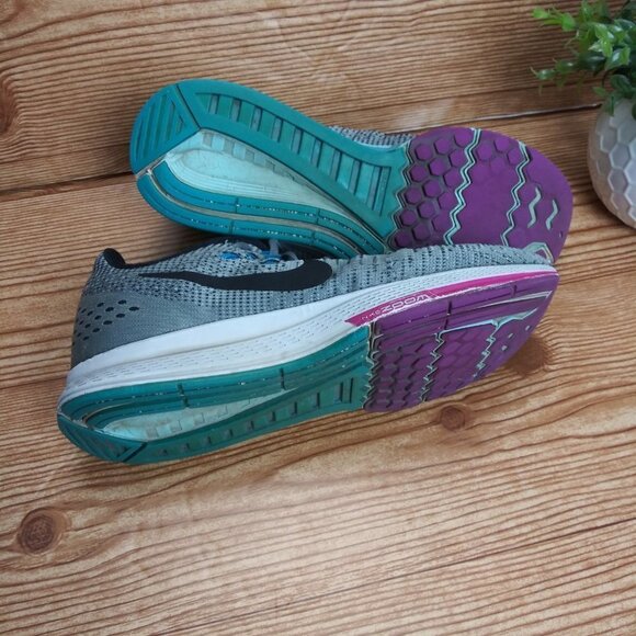 Nike Women's Air Zoom Structure 19 Gray Running Shoe sneakers size 9.5 - Picture 8 of 11